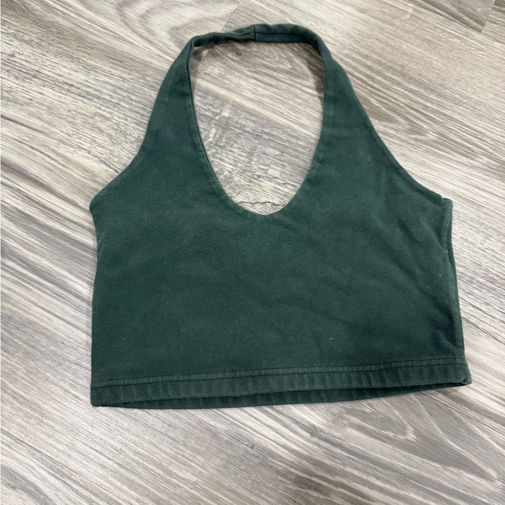 Brandy Melville Green Crop Tank Top